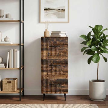 vidaXL Ladenkast Oud hout 33 x 34,5 x 89,5 cm Bewerkt hout, Verzenden, Nieuw