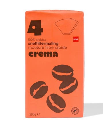 HEMA Filterkoffie crema - 500 gram 2 voor 11.99, Verzenden, Nieuw