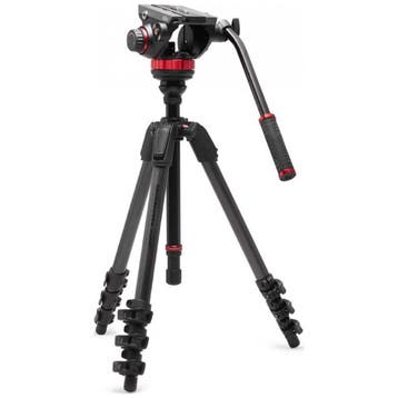 Manfrotto 502 Head & 055 Carbon Fiber 4 Sec Video, Nieuw, 175 cm of meer, Met balhoofd, Ophalen of Verzenden