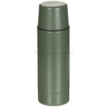 KL landmacht vacuüm thermosfles staal, 1l, legergroen, Ophalen of Verzenden, Gebruikt