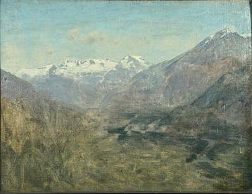 Lazzaro Pasini (1861-1949) - Paesaggio montano