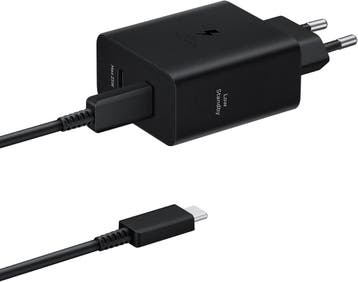 Samsung - USB-C Duo Adapter 50W Met Kabel - EP-T5020X - Z..., Verzenden, Nieuw