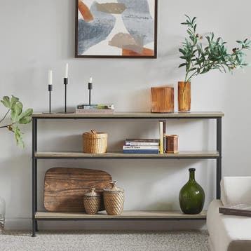 Vintage Console Tafel met 3 etages - Smalle Haltafel & Bijze, Verzenden, Nieuw