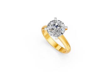 Ring - 14 karaat Geel goud - 4.00ct. tw. Diamant (Lab-grown), Nieuw