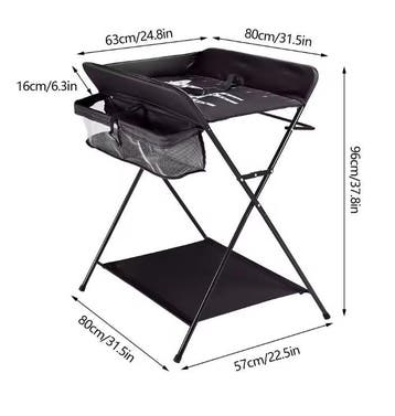 Opvouwbare Baby Aankleedtafel met Wielen en Opbergruimte, Verzenden, Nieuw
