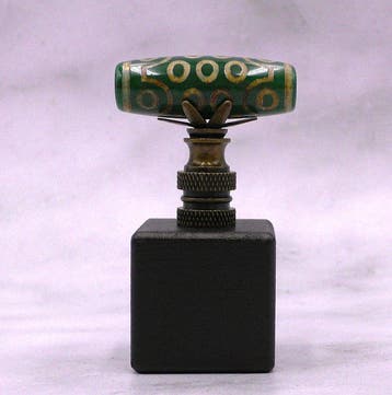 Zeldzame Oude Tibetaanse Agaat Dzi Amulet met 21 Ogen