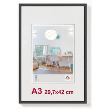 Fotolijst A3 (29,7 x 42 cm) kunstof wissellijst zwart, Ophalen of Verzenden, Nieuw