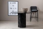 Eettafel - Eva - 110 cm - Zwart - Marmer - Jörn, Verzenden, Nieuw