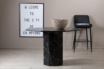 Eettafel - Eva - 110 cm - Zwart - Marmer - Jörn, Verzenden, Nieuw