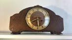 Tafelklok - Art Deco Messing, Glas, eiken- Mauthe -