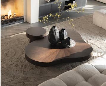 Salontafel Bobbie 150x110cm - bruin | Eleonora, Ophalen of Verzenden, Nieuw