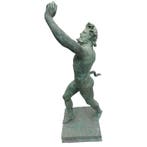sculptuur, The dancing Faun - 80 cm - Brons