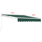 Zonnescherm Bitonto luifel handbediend met knikarm 350x250 c, Verzenden, Nieuw