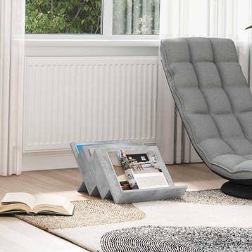 vidaXL Tijdschrift Rek Concerte Grijs 53 x 40 x 28,5 cm, Verzenden, Nieuw