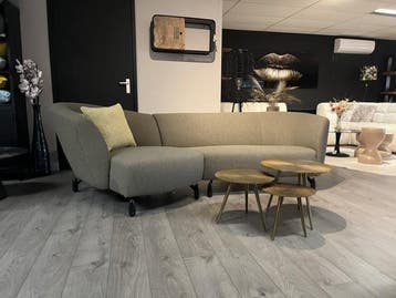Leolux Pupilla ploegstof Monza, Leolux Artifort Design on Stock Rolf Benz, Hoekbank, Zo goed als nieuw, Metaal