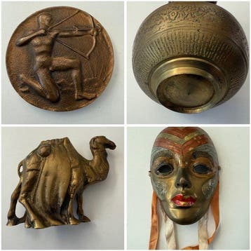 Tafelmiddenstuk (4) - Brons, Messing - Vintage Collectie van