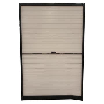 Roldeurkast 120x47x197 cm, zwart/wit, met cijferslot,, Huis en Inrichting, Kasten | Roldeurkasten en Archiefkasten, Ophalen of Verzenden
