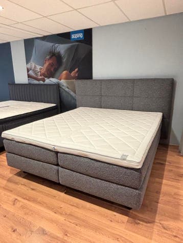 Auping boxspring Original Valencia, 180x200cm, Ophalen of Verzenden, 180 cm, 200 cm, Grijs