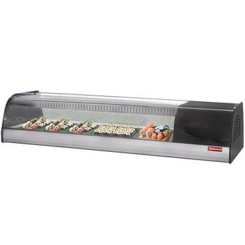 Diamond Sushivitrine | RVS/Zwart | -1°C/+4°C | Statisch | LE, Witgoed en Apparatuur, Ophalen of Verzenden, Nieuw