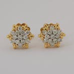 Oorstekers - 14 karaat Geel goud - 0.51ct. tw. Diamant, Sieraden, Tassen en Uiterlijk, Antieke sieraden