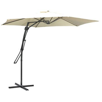 Ampelschirm Ø293cm Parasol Met Zijhendel Kruisbasis, Windsch, Verzenden