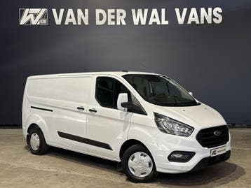 Ford Transit Custom 2.0 TDCI 105pk L2H1 Euro6 Airco | Camera, Stof, Gebruikt, Wit, Dealer onderhouden