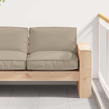vidaXL Kussen Taupe 80 x 80 x 12 cm Oxford Stof, Huis en Inrichting, Woonaccessoires | Kussens, Verzenden, Nieuw