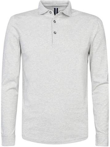 Profuomo Longsleeve Polo Grijs Melange maat XL Heren, Verzenden, Profuomo, Grijs, Maat 56/58 (XL)