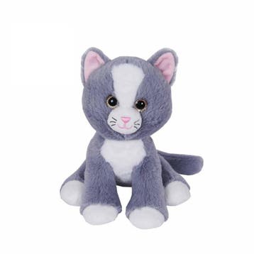 Knuffeldier kat/poes Minous - pluche - grijs/wit - 23 cm, Verzenden, Nieuw