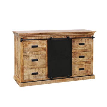 Dressoir Mangohout Milan 160 cm, Verzenden, Nieuw, Overige houtsoorten, Industriële meubels