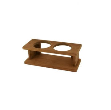 Teak Glazenrek - 2 glazen, Ophalen of Verzenden, Nieuw