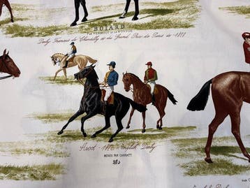 Equestrische stof Ascot Derby Vintage Luxury – Panama 100%