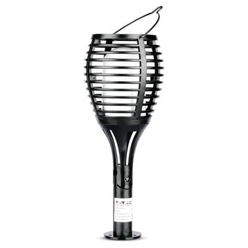 Ledisons Solar LED-priklamp Flame XL zwart, Tuin en Terras, Ophalen of Verzenden, Nieuw