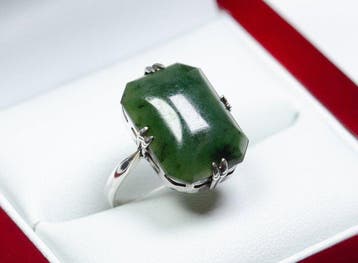 - min. 800 zilver - nefriet - Ring