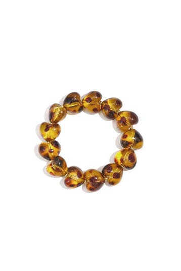 Goudlief Acryl kralen armbanden luipaardprint retro dagel..., Verzenden, Nieuw, Bruin, Overige materialen