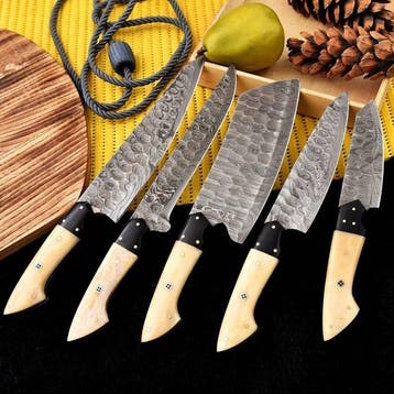 Keukenmes - Chefs knife - Staal, Been - Spanje, Antiek en Kunst
