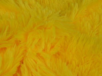 10 meter langharig bont - Geel - Pluche stoffen, 120 cm of meer, Geel, Ophalen of Verzenden, Polyester