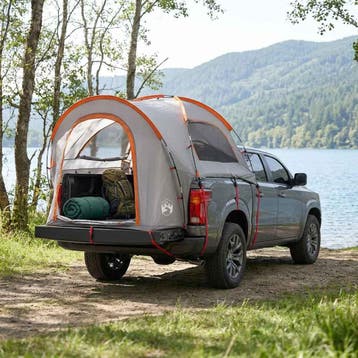 vidaXL Autotent 200 x 170 x 170 cm Grijs en Oranje Polyester, Verzenden, Nieuw, Tot en met 2