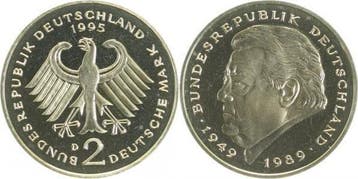 2 Dm Brd 1995d Strauß, Verzenden
