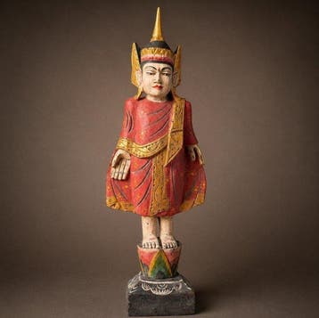 Burmesische Figur im Jambupati-Stil (gekrönter Buddha) –