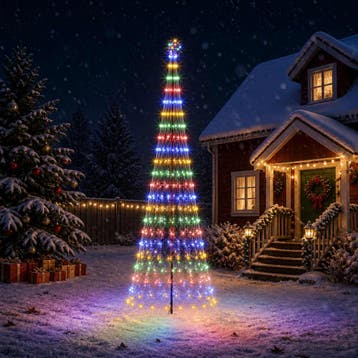 vidaXL LED Kerstboom EKENAS 400 cm 450 LEDs Meerkleurig, Verzenden, Nieuw