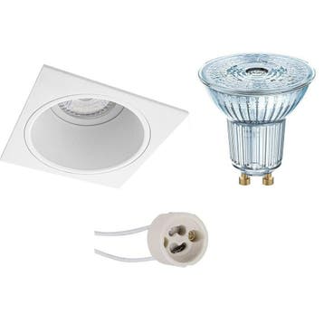 GU10 Inbouwspot Set - Mat Wit - Inbouw Vierkant - Dimbaar -, Huis en Inrichting, Lampen | Spots, Metaal of Aluminium, Nieuw, Ophalen of Verzenden