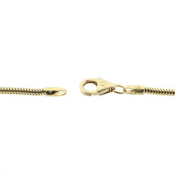 Gouden slangenschakel ketting, Ophalen of Verzenden, Gebruikt, Goud, Goud