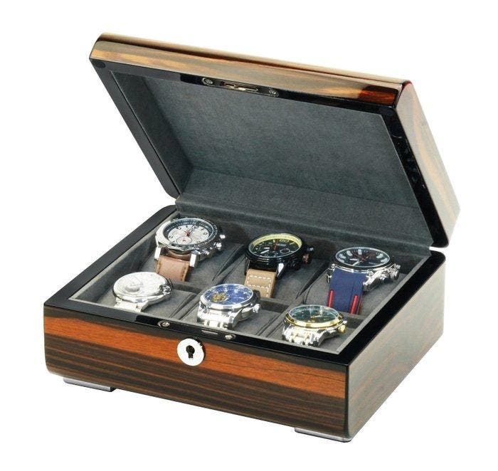 Legacy - Doos - Premium Horlogedoos – 6 Horloges – Ebony, Antiek en Kunst, Kunst | Designobjecten