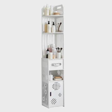 Stijlvolle Witte Hoek Badkamerkast met Verstelbare Planken e, Huis en Inrichting, Kasten | Overige, Verzenden, Nieuw