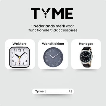 Tyme Wandklok Modern - Goed leesbaar - Stille 30cm Klok -, Ophalen of Verzenden, Zo goed als nieuw