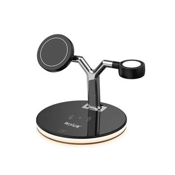 Rixus RXWC40 3-in-1 draadloos oplaadstation voor Apple iPhon, Verzenden, Nieuw