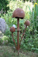 sculptuur, GARDEN DECORATION MUSHROOMS - 70 cm - IJzer