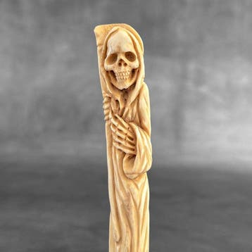 Snijwerk, NO RESERVE PRICE - Stunning Grim Reaper carving