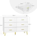 24goodz Ladekast met 6 Lades - Elegante uitstraling - Multif, Verzenden, Nieuw